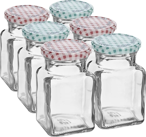 Borcan TO 150 ml Patru colțuri fi 53 capac - 6 buc.