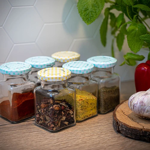 Borcan TO 150 ml Patru colțuri fi 53 capac - 6 buc. - 9