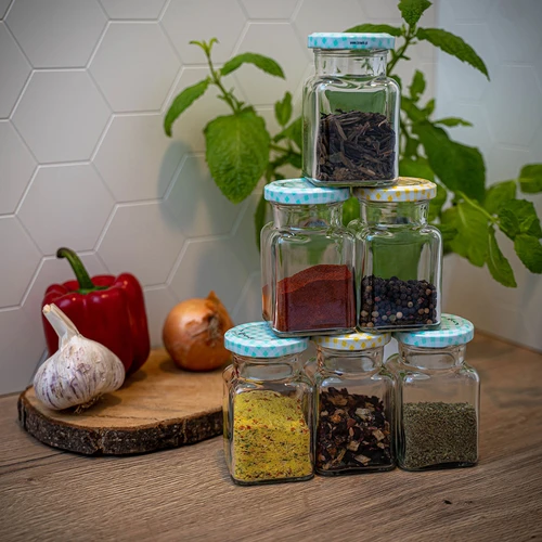 Borcan TO 150 ml Patru colțuri fi 53 capac - 6 buc. - 10