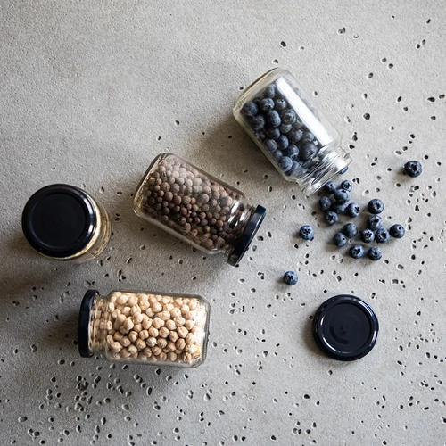 Borcan TO 190ml cu capac colorat fi 53 - 8 buc. - 12