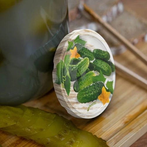 Borcan TO 2 L, fi 82/6 cu capac colorat + clești - 6