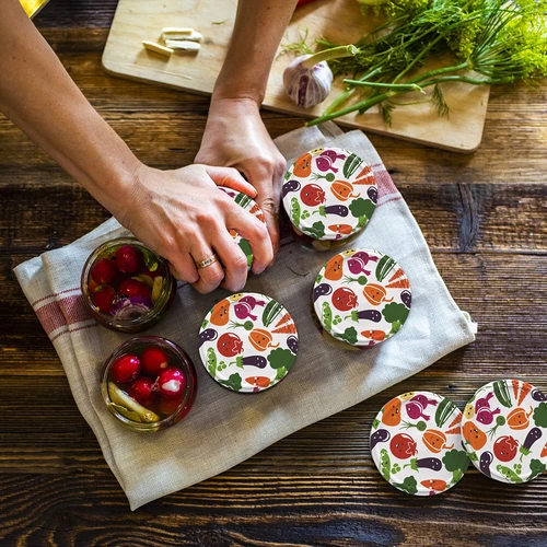 Borcan TO 235 ml cu capac colorat fi82 - 6 buc. - 12