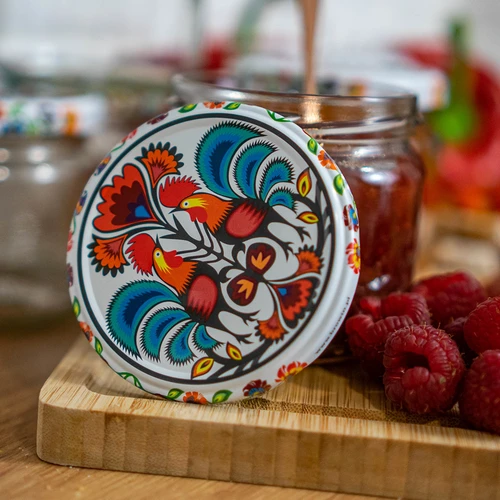 Borcan TO 370 ml cu capac colorat fi82/6- 6 buc. - 12