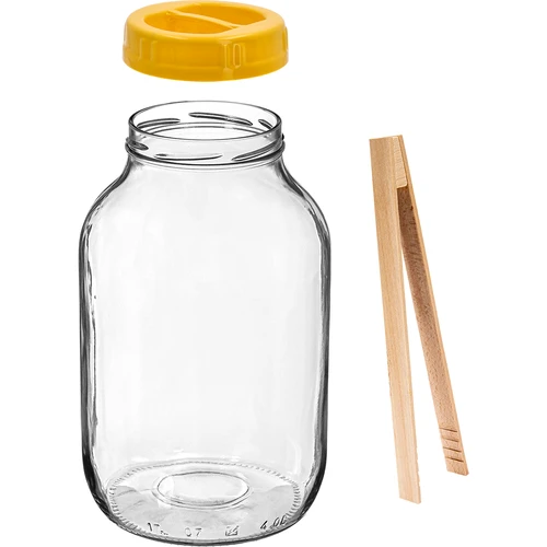 Borcan TO 4 L, clești și capac din plastic fi 100, cu mâner - 2