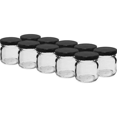 Borcan TO 40 ml cu capac colorat fi 43 - 10 buc.