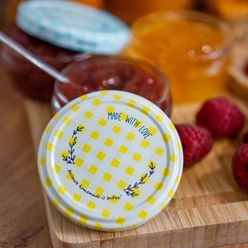 Borcan TO 65 ml cu capac colorat fi66 - 6 buc. - 10