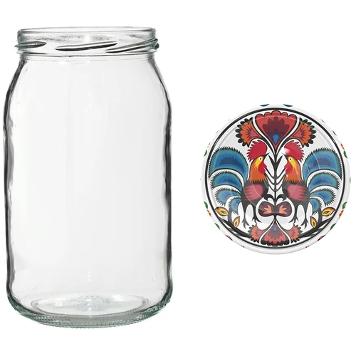 Borcan TO 900 ml cu capac colorat fi82/6 - 6 buc. - 9