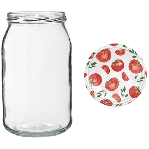 Borcan TO 900 ml cu capac colorat fi82/6 - 6 buc. - 7