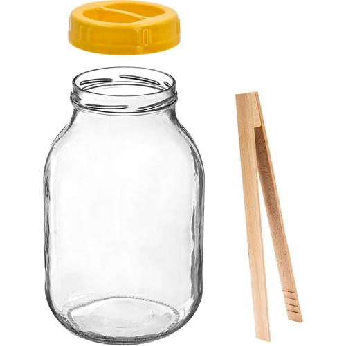 Borcan twist-off 3 L, clești și capac din plastic fi 100, cu mâner - 2