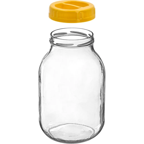 Borcan twist-off 3 L și capac din plastic fi 100, cu mâner - 2