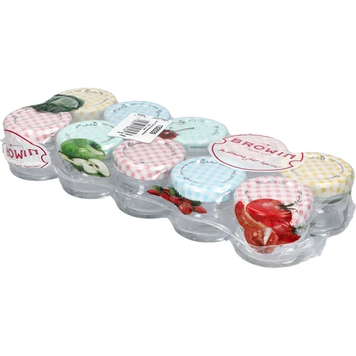 Borcan twist-off 30 ml cu capac colorat fi 43 - 10 buc. - 2