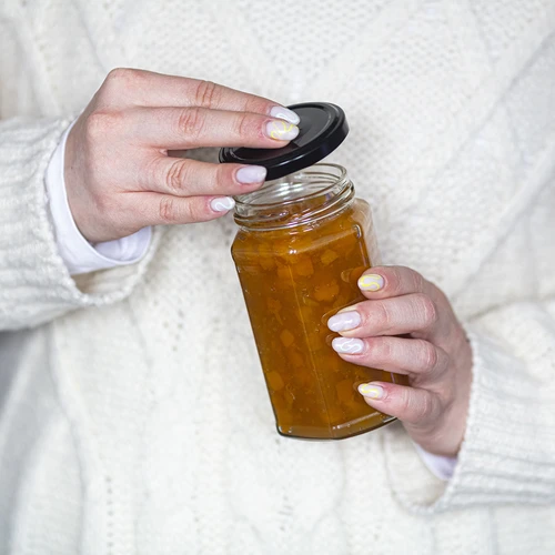 Borcan twist off 385ml cu capac negru fi 63, 6 buc. - 8