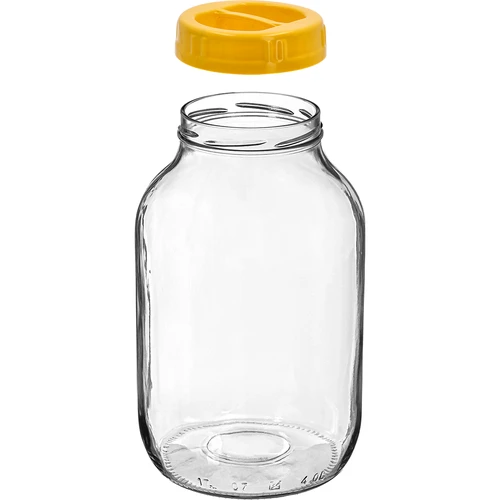 Borcan twist-off 4 L și capac din plastic fi 100 cu mâner - 2