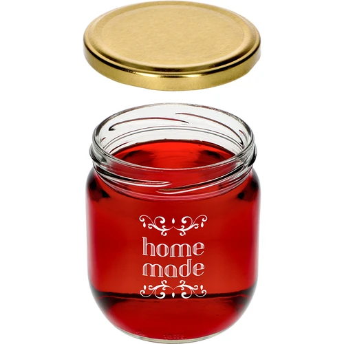 Borcan Twist-off 425ml cu imprimare „Home Made” și capac, 3 buc. - 5