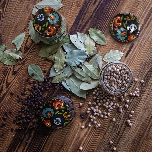 Borcan twist-off 500ml "Amfora Răsturnată" cu capac colorat fi 82/6, 6 buc. - 13