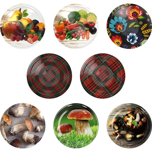 Borcan twist-off 500ml "Amfora Răsturnată" cu capac colorat fi 82/6, 6 buc. - 9