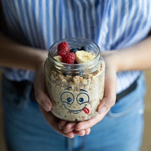 Borcan twist-off 580ml cu imprimare Față zâmbitoare și capac fi 82/6 - 3 buc. - 8