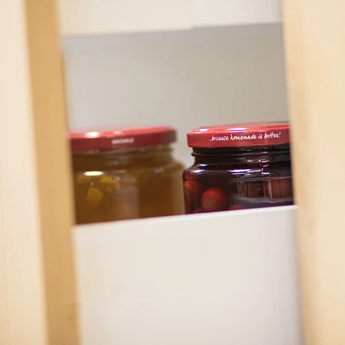 Borcan twist-off, gros 580ml cu capac bordo fi82/6, 6 buc. - 7