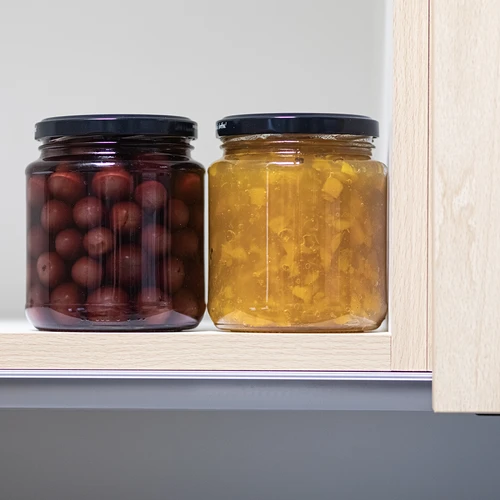 Borcan twist-off, gros 580ml cu capac negru fi 82/6, 6 buc. - 8