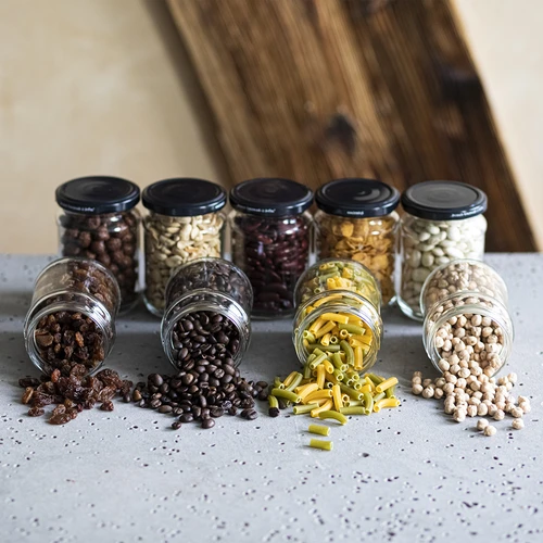 Borcane 250 ml fi 66/4 capac negru - 6 buc. - 5