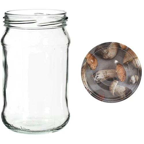 Borcane 300 ml cu capac colorat fi 66 - 6 buc. - 5