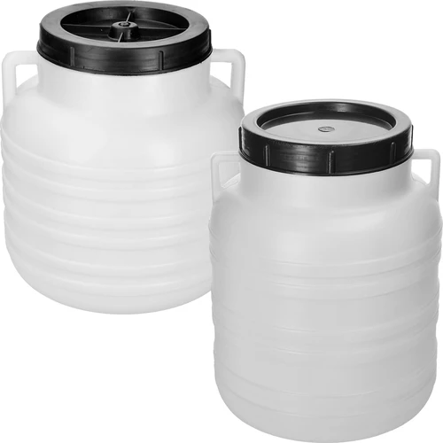 Butoi pentru murături 10 L – alb, cu mânere - 2