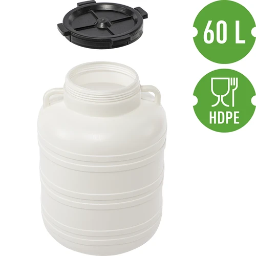Butoi pentru murare 60L - alb, cu mânere - 3