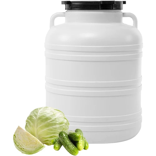 Butoi pentru murare 60L - alb, cu mânere - 4