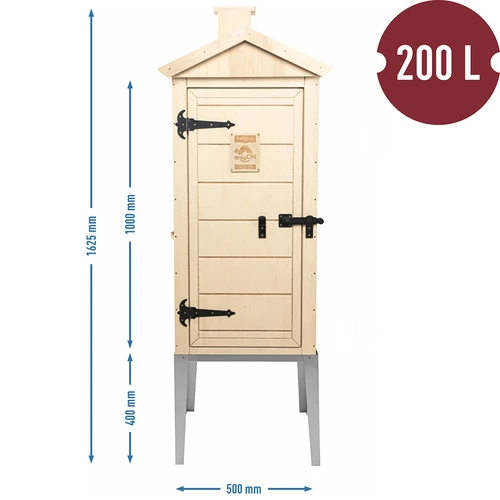 Cameră de afumare din placaj certificat, 200 L, cu bază din oțel inoxidabil - 3