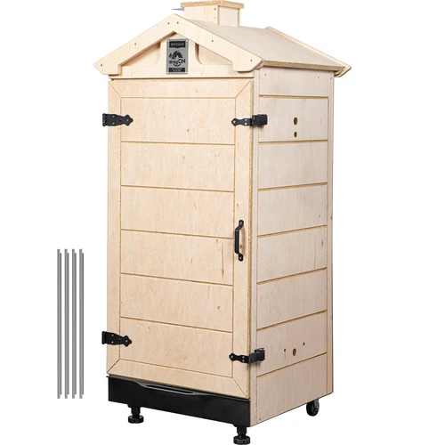 Cameră de afumare din placaj certificat, fără cadru, 200 L, cu roți