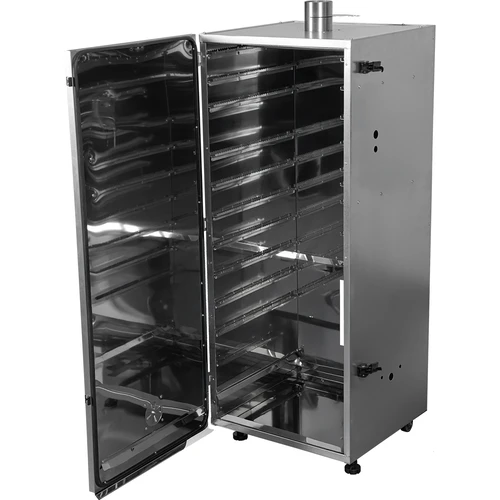 Cameră de afumare metalică 250L, cu roți - 2