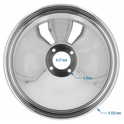 Capac convex 18L pentru recipient din oțel - 4
