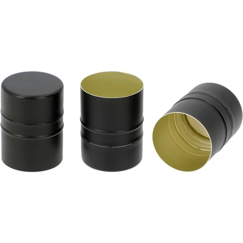 Capac cu filet pentru sticle fi28/38, negru, 8 buc. - 2