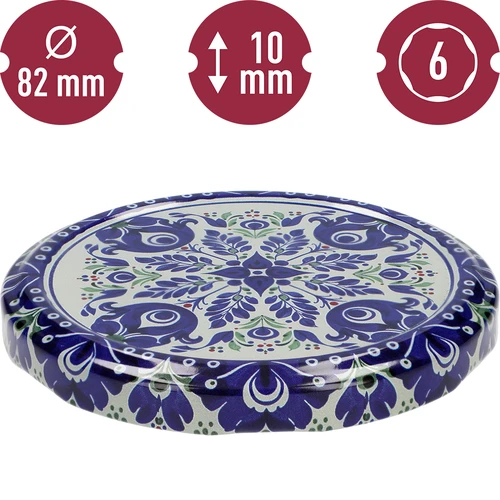 Capac cu imprimare – model Ceramică 1, fi 82/6, 10 buc. - 3