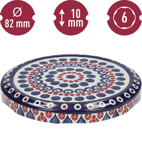 Capac cu imprimeu – model Ceramică 2, fi 82/6, set 10 buc. - 3