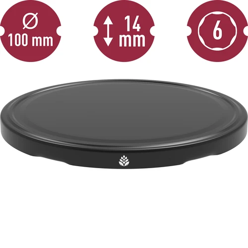 Capac fi 100 negru - 10 buc. - 5