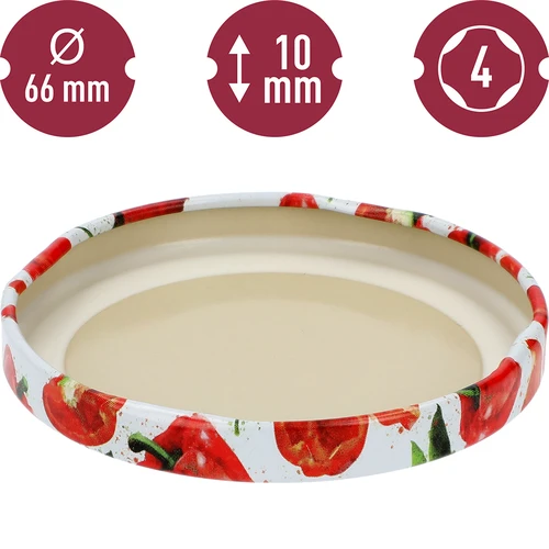 Capac fi 66/4 cu desene de ardei - 10 buc. - 4