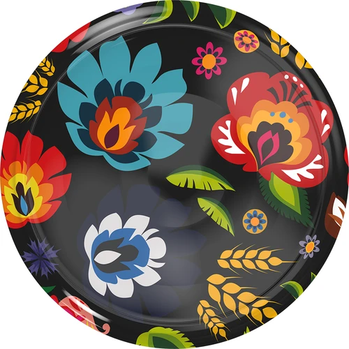 Capac fi 66/4 negru Folk - 10 buc.