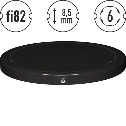 Capac fi 82/6 negru - 10 buc. - 4