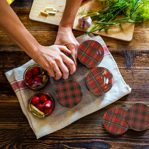 Capac fi82/6 carouri scoțiene mix, 10 buc. - 7