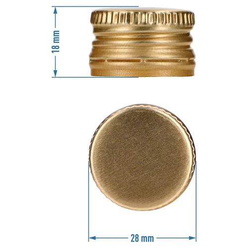 Capac pentru sticle fi 28/18 - auriu - 8 buc. - 4