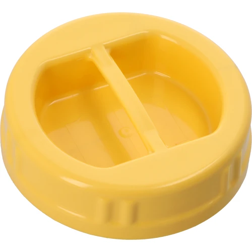 Capac TO fi100 mm, galben, din plastic, cu mâner, pentru borcane din sticlă
