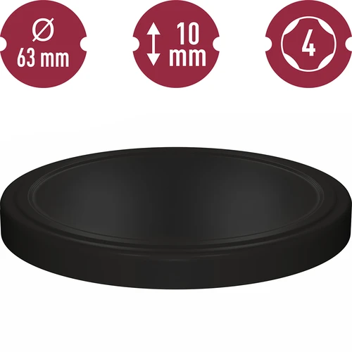 Capace TO pentru borcane fi 63/4, negre, 10 buc. - 3