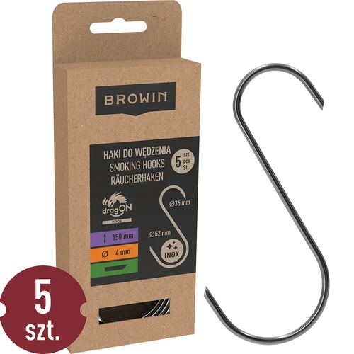 Cârlige pentru afumare - S, tăiate 45° 4mm x 150mm 5 buc.