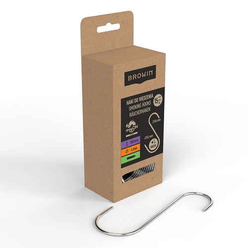 Cârlige pentru afumare - tip S, ascuțite, 4 mm x 150 mm, 15 buc. - 2