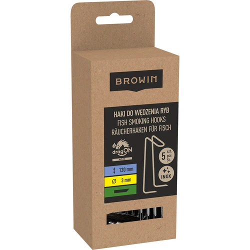 Cârlige pentru afumat pește - duble - 5 buc. - 3