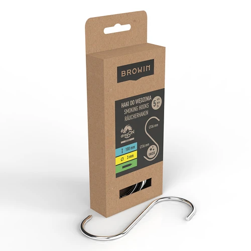 Cârlige pentru afumat - S, ascuțite, 3mm x 100mm 5 buc. - 2