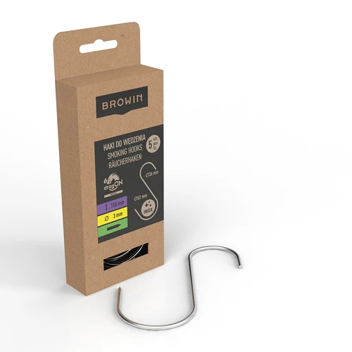 Cârlige pentru afumat - S, ascuțite 3mm x 150mm 5 buc. - 2