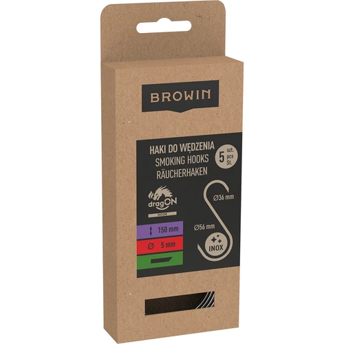 Cârlige pentru afumat - S, tăiate 45° 5mm x 150mm 5 buc. - 3