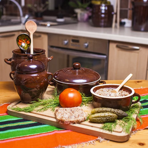 Ceramică - oală 0,5 L pentru untură fără capac - 2